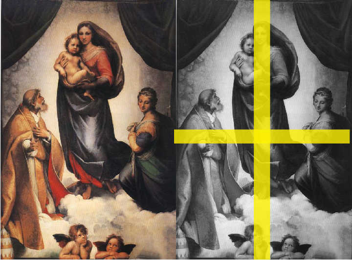 西斯廷圣母构图解析图片